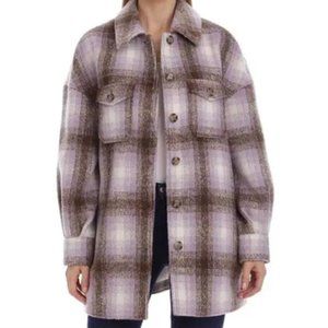 Bagatelle Collection Plaid Shacket Size M